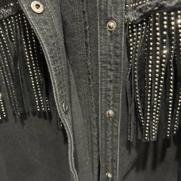 Zara Fringe Button-Up Jacket - Picture 5 of 7